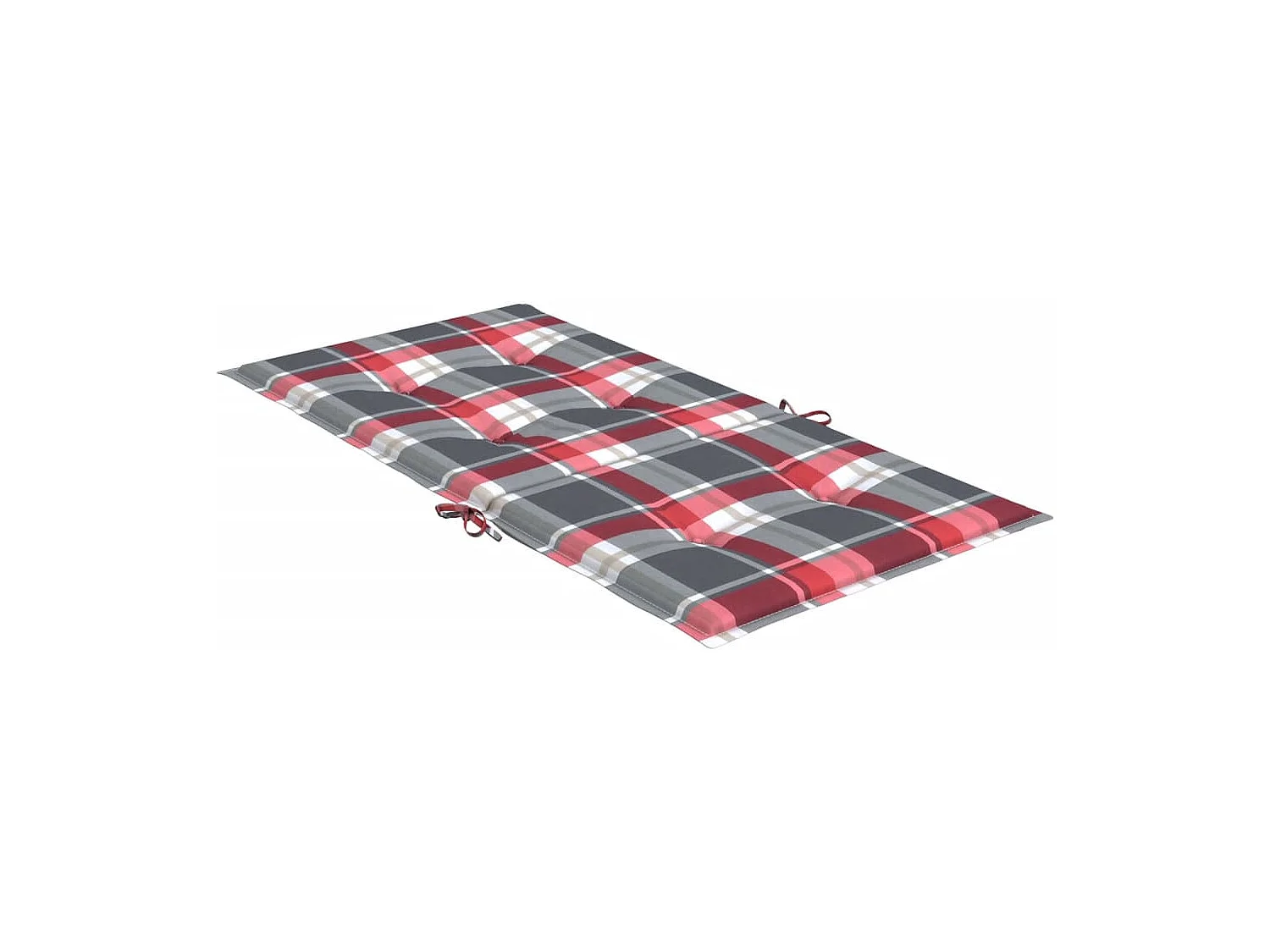 Almofadões lombares cadeiras jardim 2peças oxford xadrez vermelho