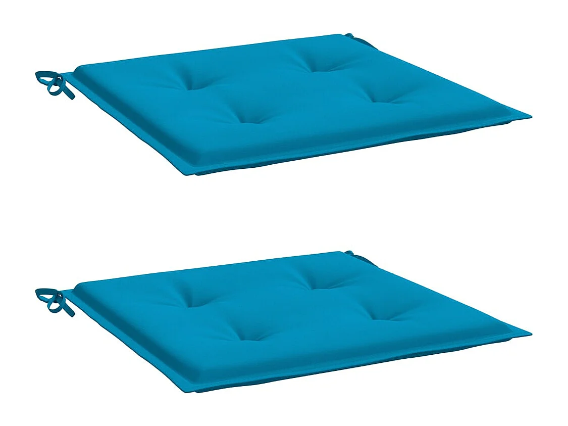Coussins de chaise de jardin 2 pièces bleu 50x50x3 cm tissu oxford