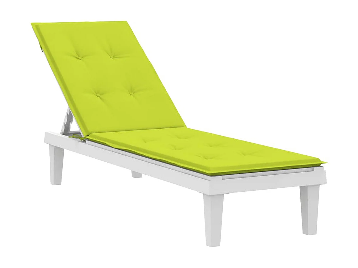 Cojín para tumbona verde claro (75+105)x50x3 cm