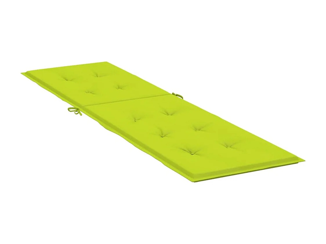 Coussin de chaise de terrasse vert vif (75+105)x50x3 cm