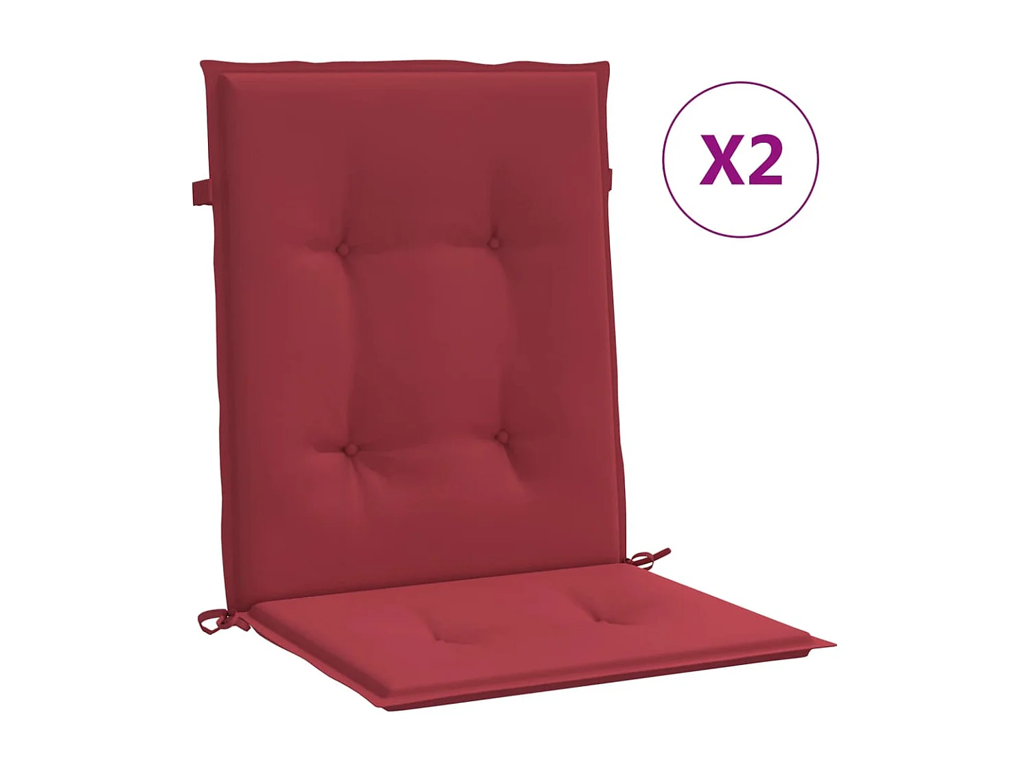Almofadões lombares cadeiras jardim 2peças oxford vermelho tinto
