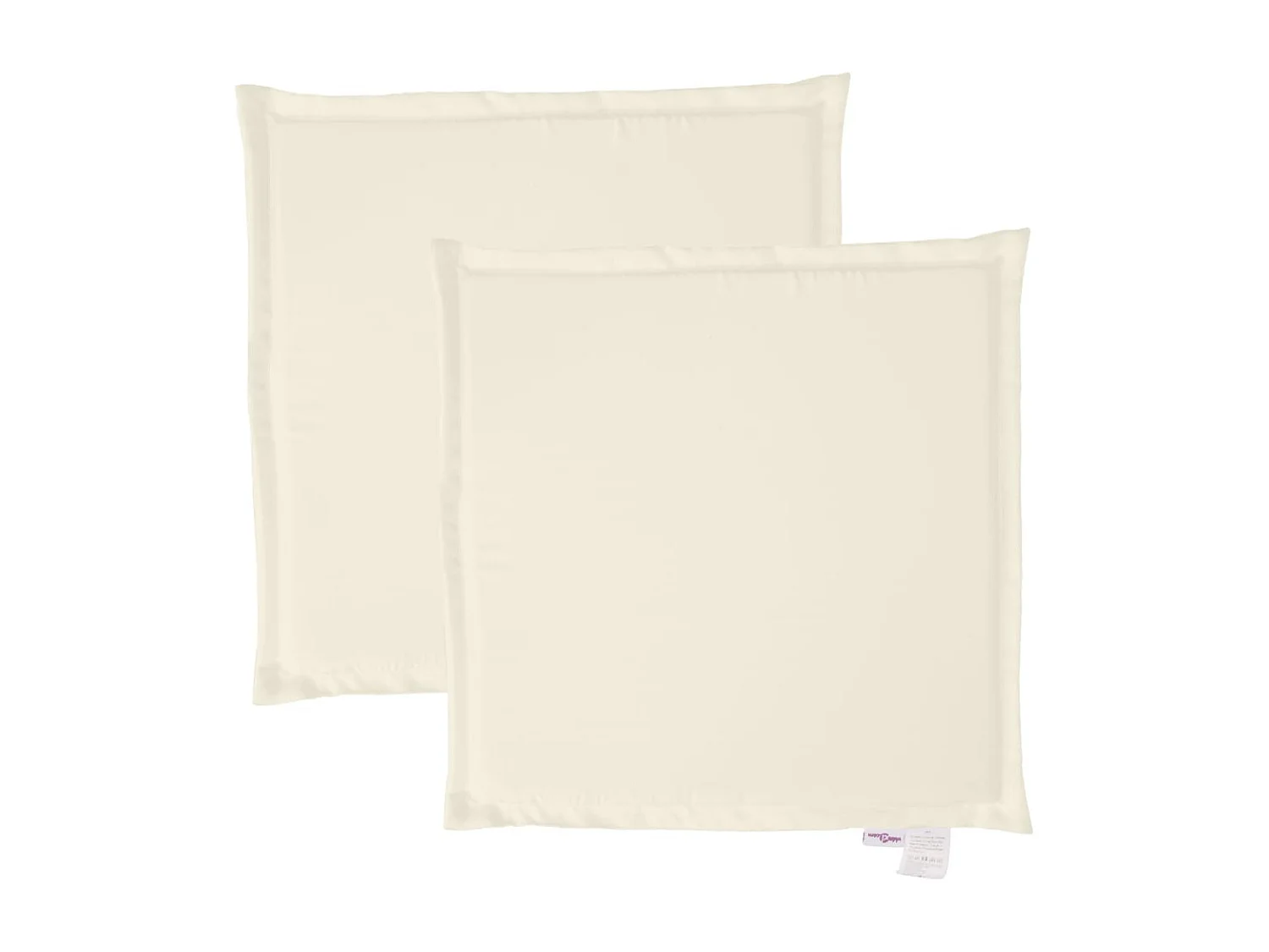 Coussins de siège de jardin lot de 2 crème 45x45x2 cm carré