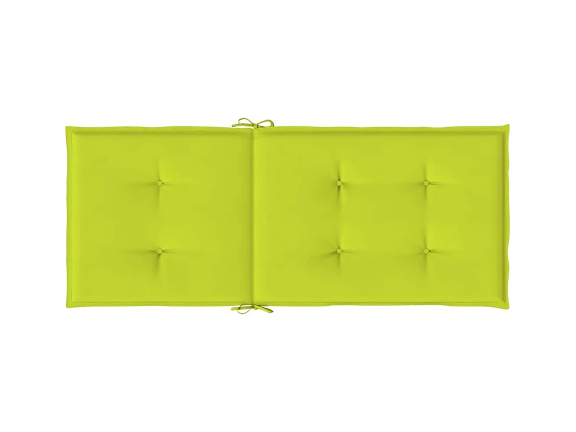Coussins de chaise de jardin à dossier haut lot de 4 vert vif
