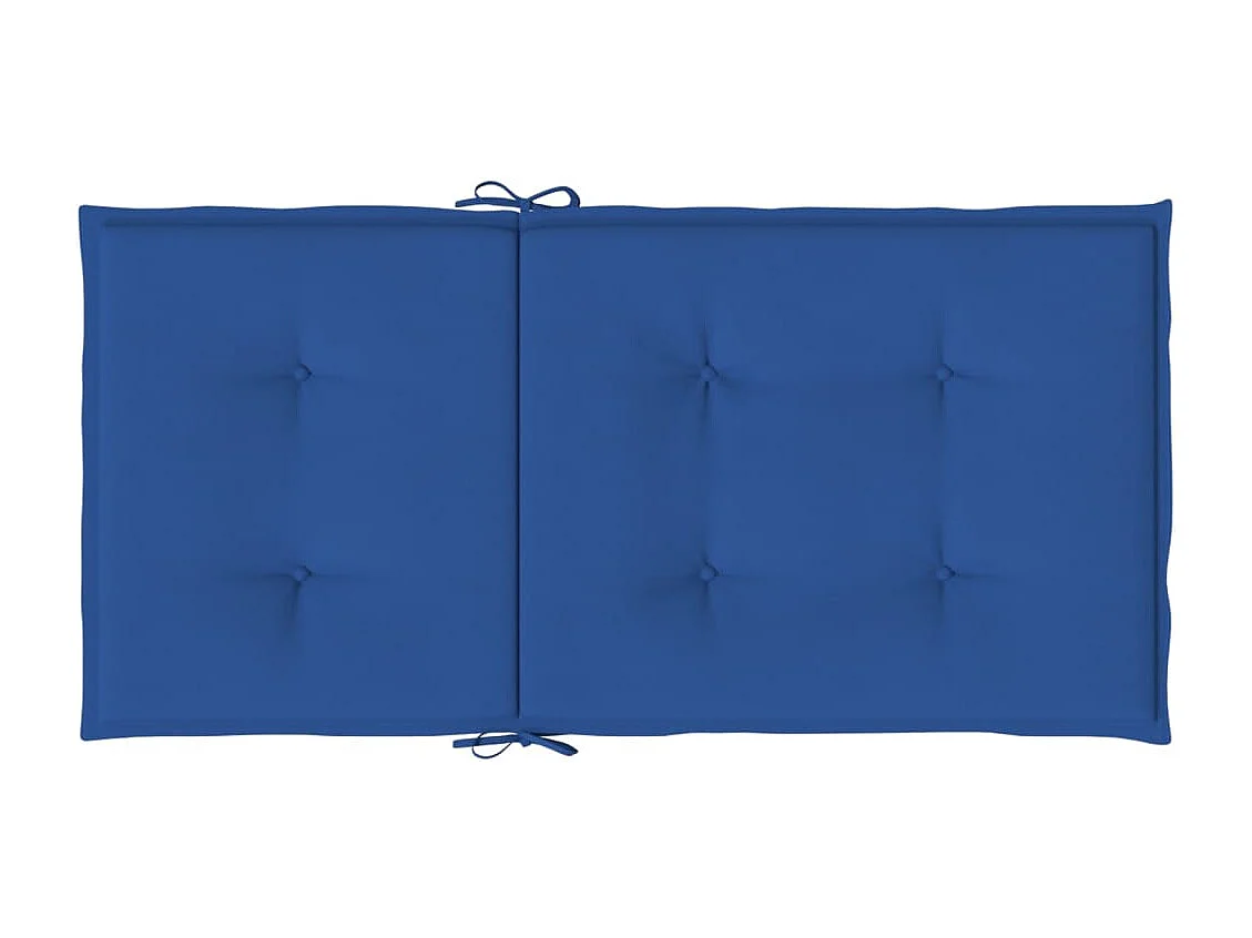Coussins de chaise de jardin à dossier bas lot de 6 bleu royal