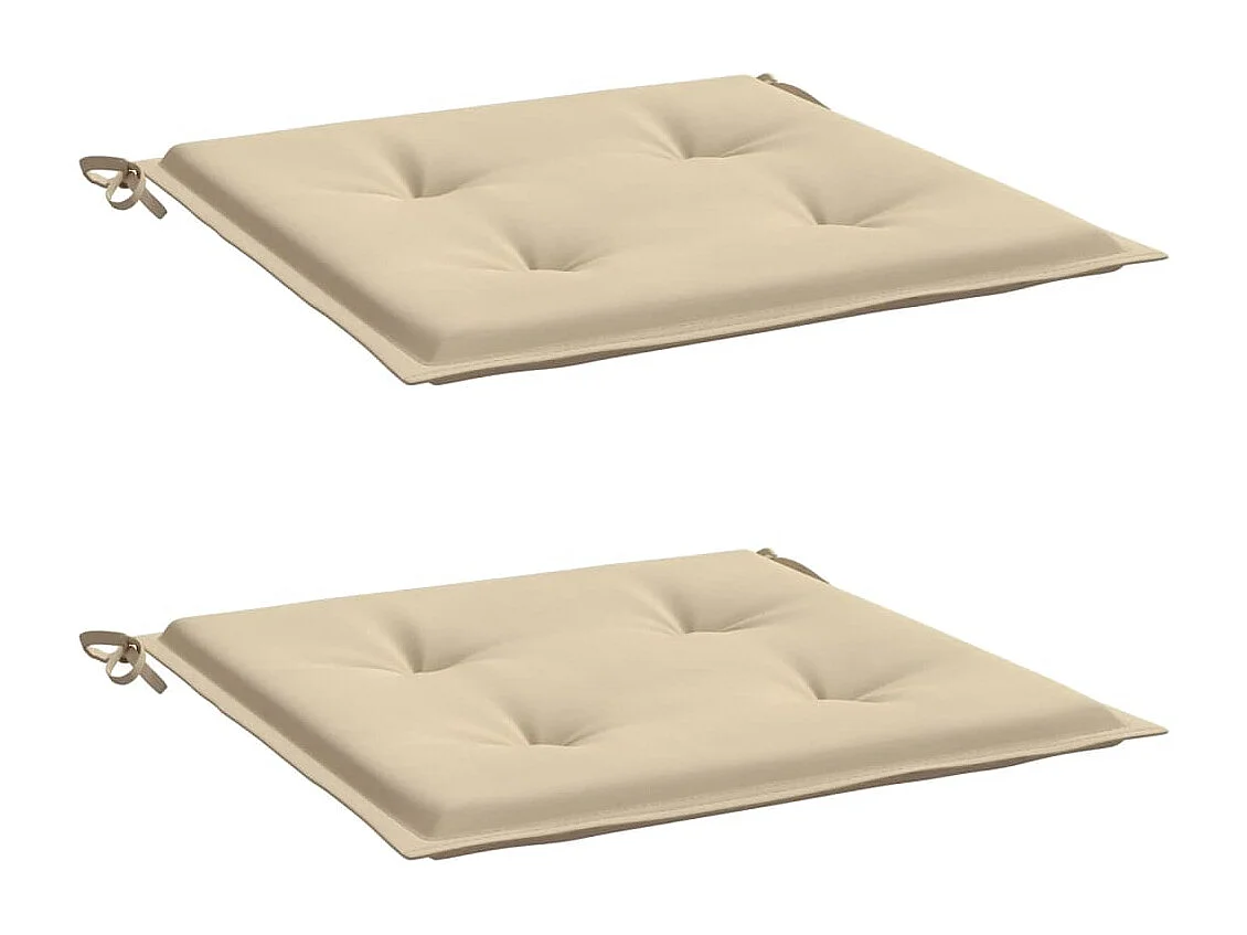 Coussins de chaise de jardin 2 pièces beige 50x50x3cm tissu oxford