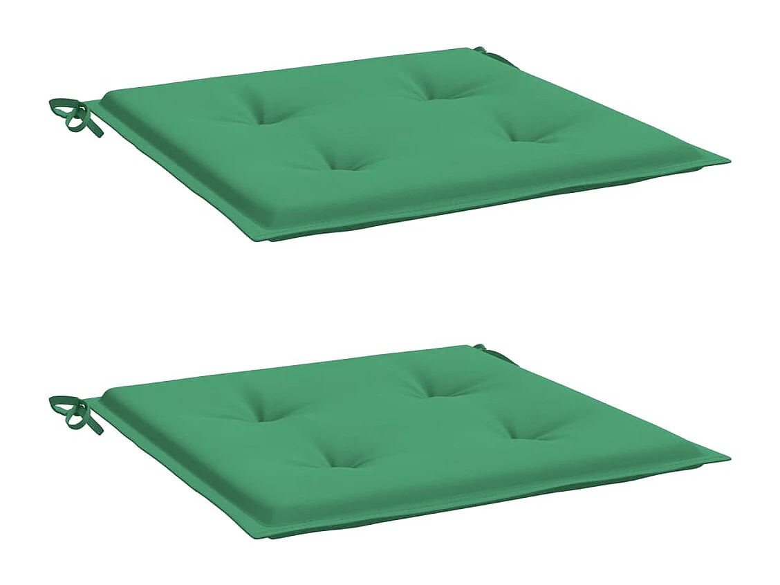 Coussins de chaise de jardin 2 pièces vert 50x50x3 cm tissu oxford