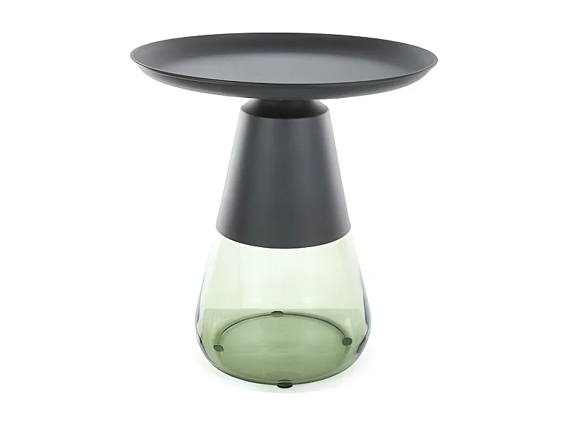 Table d'appoint Tiffany A/Métal & Verre/Verde&Anthrcite
