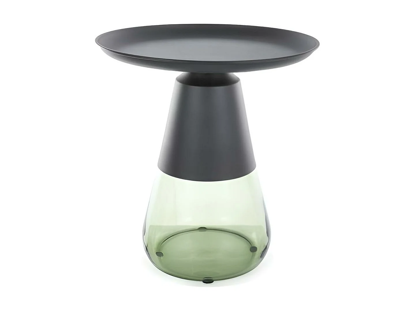 Tavolino Tiffany A/Metallo&Vetro/Verde&Antracite