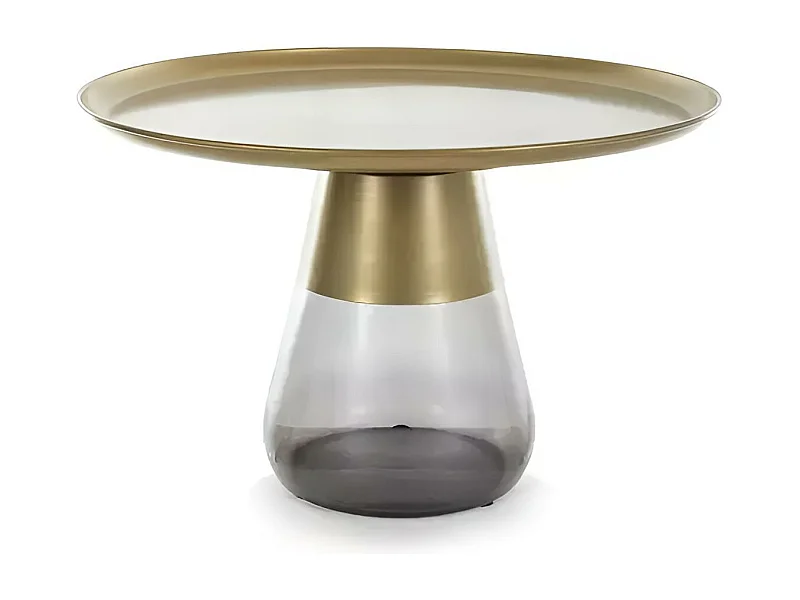 Beistelltisch Tiffany XL/Metall&Glas/Gold&Anthrazit