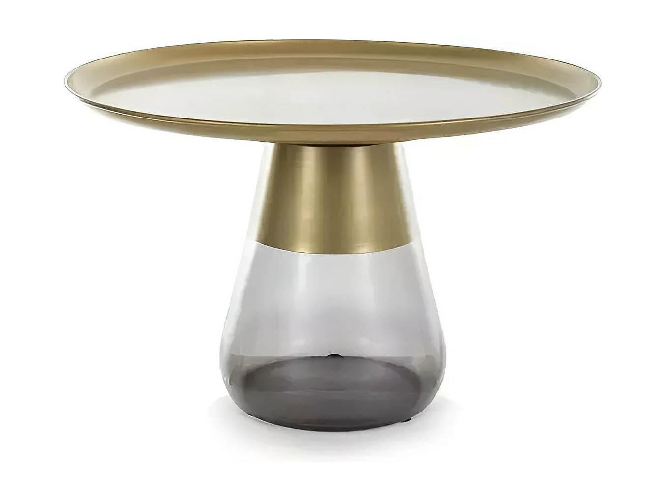 Beistelltisch Tiffany XL/Metall&Glas/Gold&Anthrazit