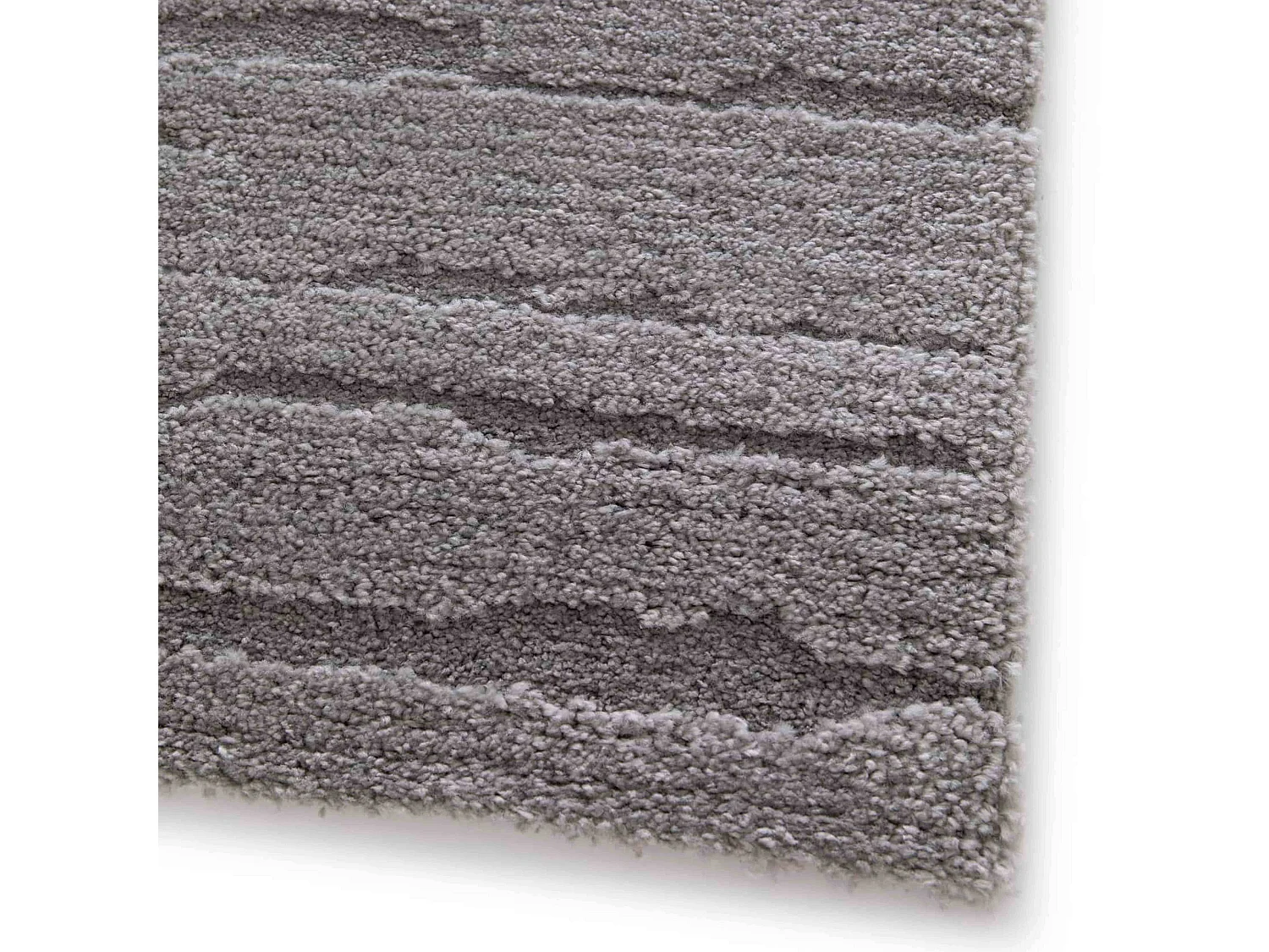 Tapis rectangulaire à poils ras motif uni gris 120 x 170 cm