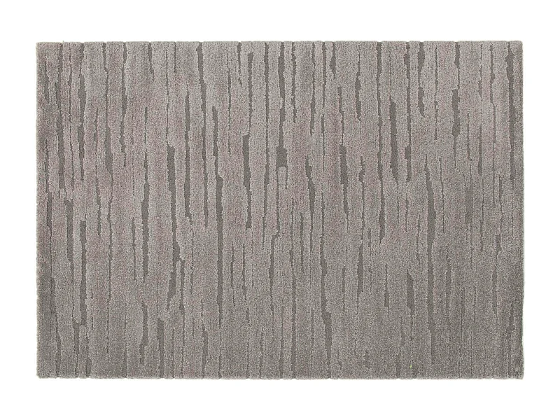 Tapis rectangulaire à poils ras motif uni gris 120 x 170 cm