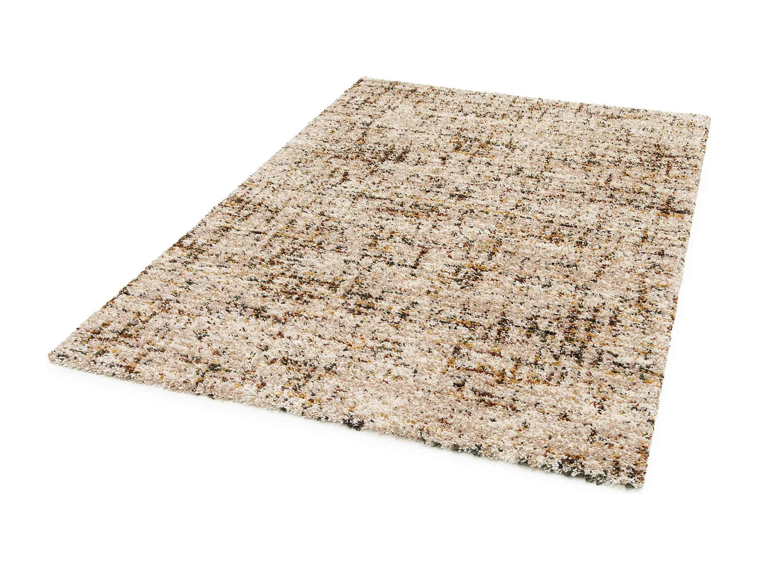 Rechthoekig eigentijds hoogpolig vloerkleed in taupe 120x170 cm