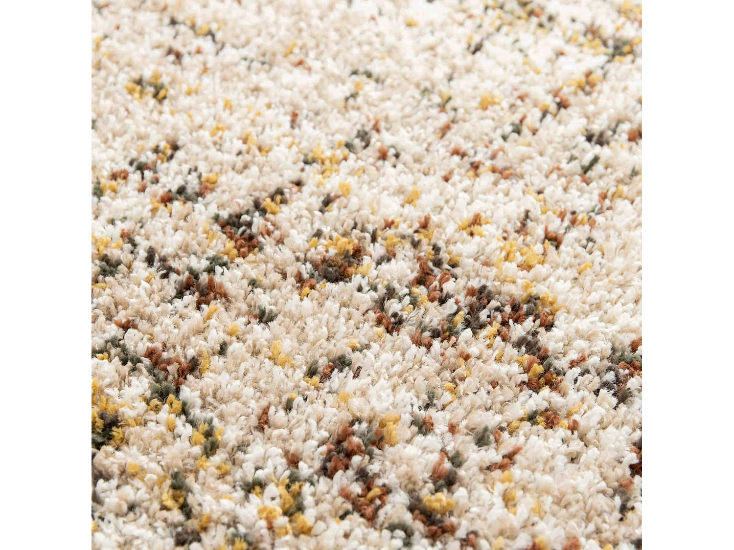 Rechthoekig eigentijds hoogpolig vloerkleed in taupe 120x170 cm