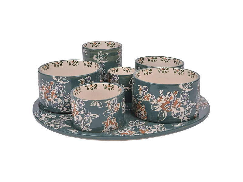 Service apéritif 6 pièces Faustine