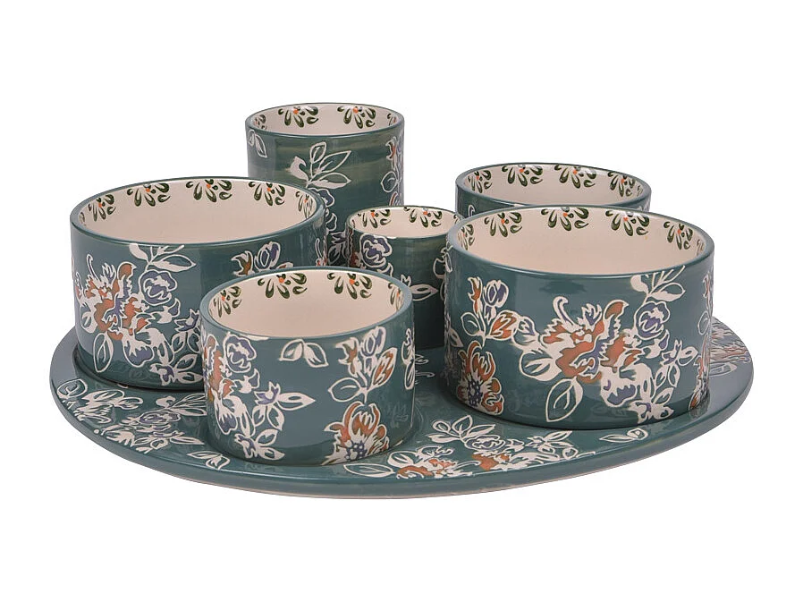 Service apéritif 6 pièces Faustine