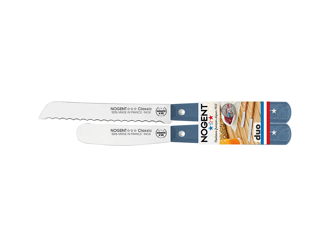 Set duo petit déjeuner bleu paon