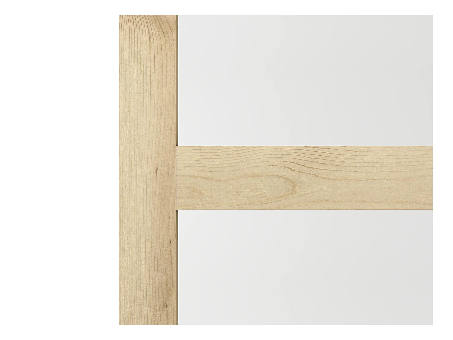 Puerta corredera empotrada en madera y vidrio templado - 3 ventanas - Alt. 205 x L63 cm - ACOSTA II