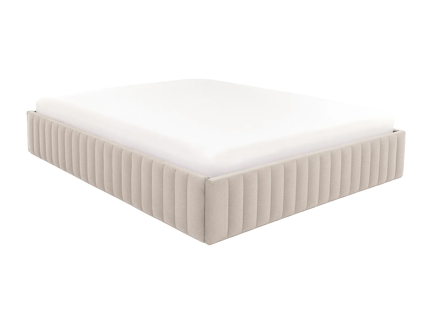 Rete contenitore 160 x 200 cm in Velluto Beige  - SETHI II di YSMÉE