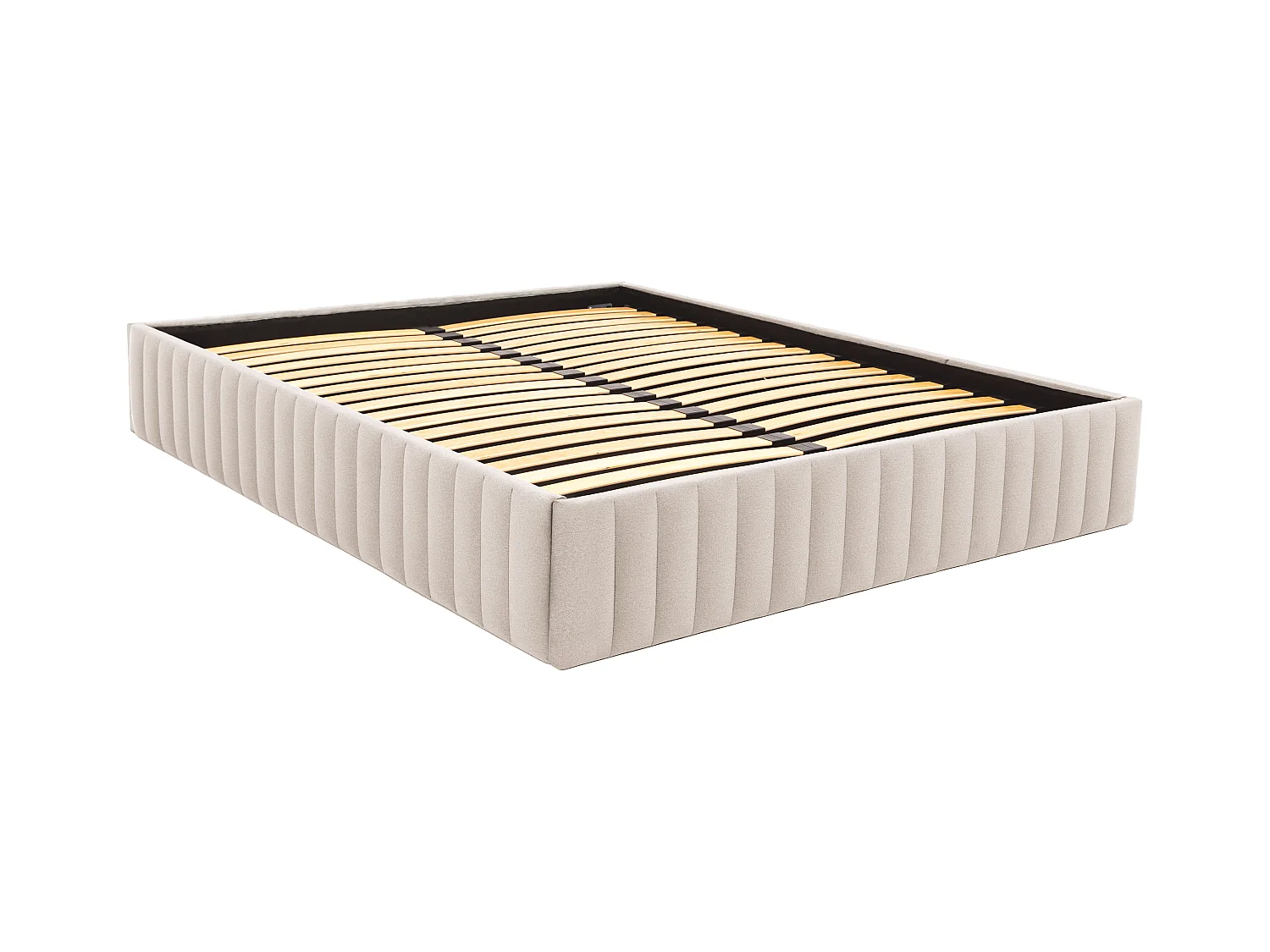 Sommier coffre 160 x 200 cm en velours - Beige - SETHI II de YSMÉE