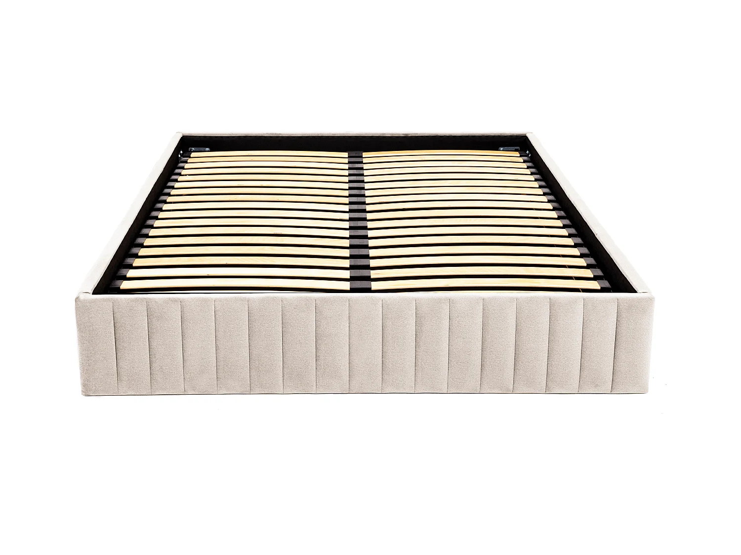Bett mit Bettkasten - 160 x 200 cm - Samt - Beige - SETHI II von YSMÉE