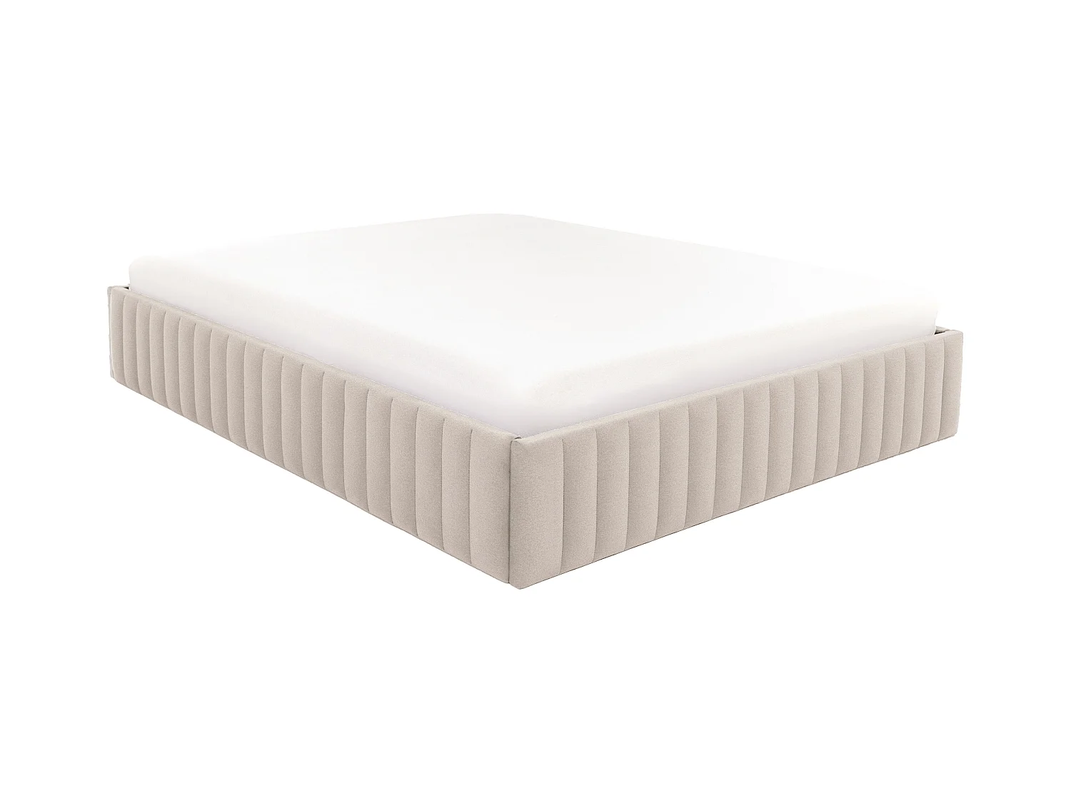 Bett mit Bettkasten - 160 x 200 cm - Samt - Beige - SETHI II von YSMÉE
