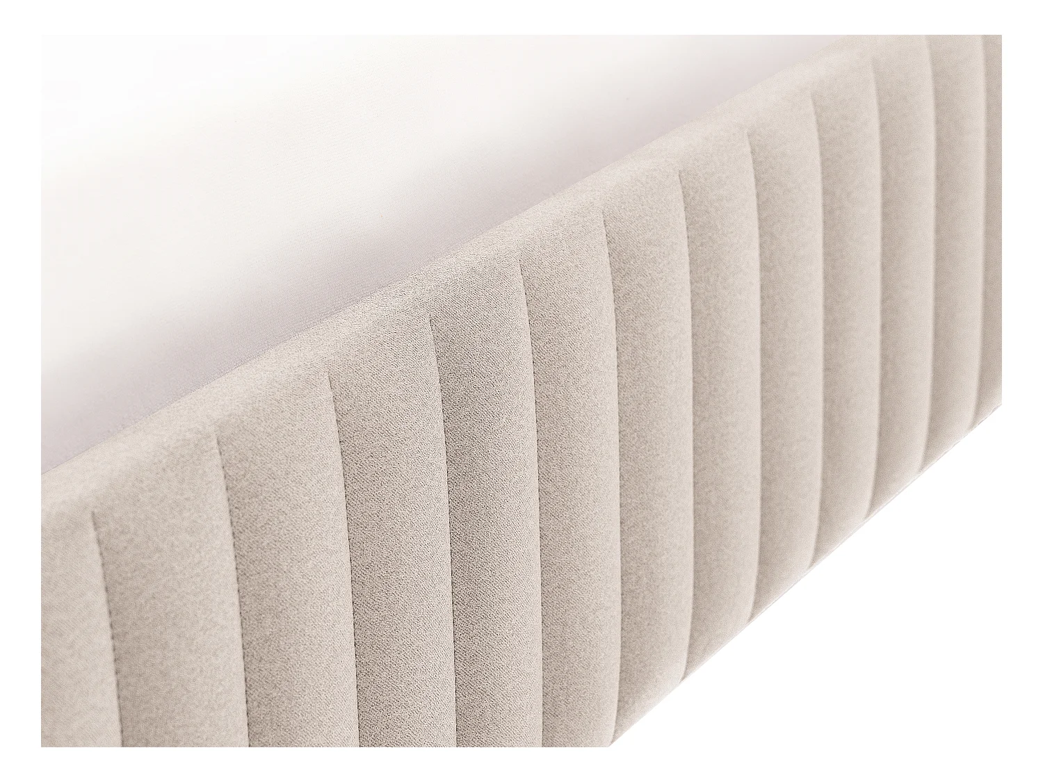 Bett mit Bettkasten - 160 x 200 cm - Samt - Beige - SETHI II von YSMÉE