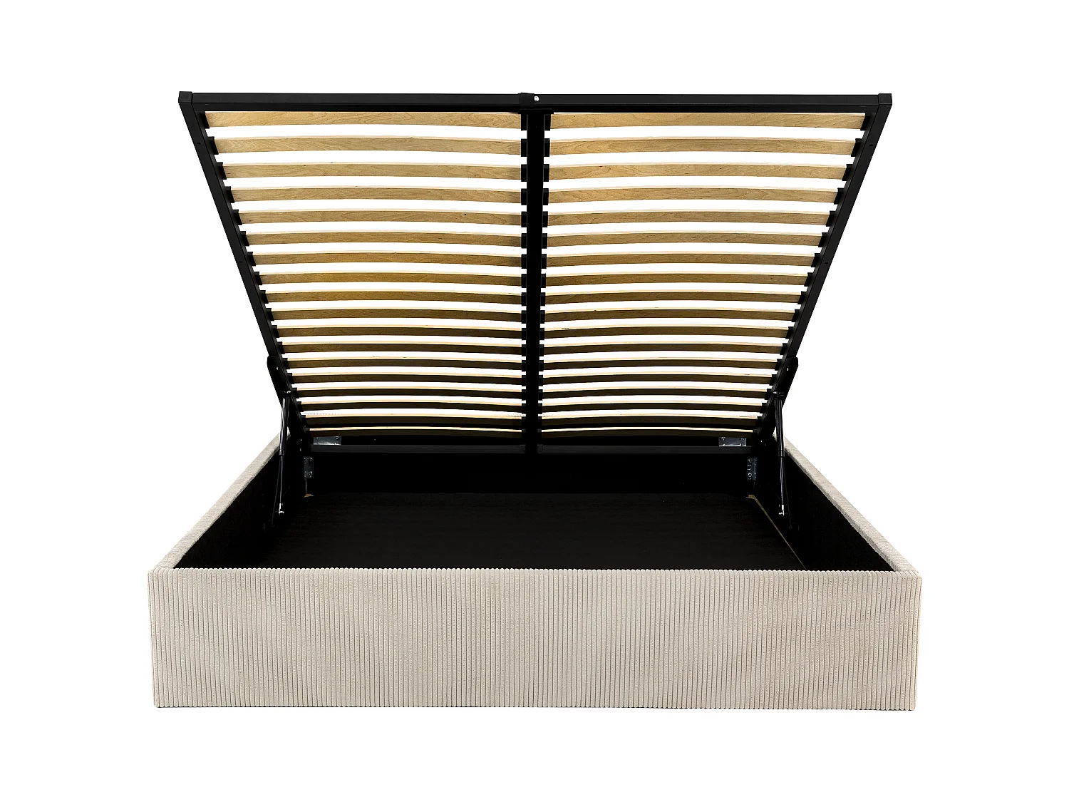 Bett mit Bettkasten - 180 x 200 cm - Cord - Cremefarben - PONTOS II von YSMÉE