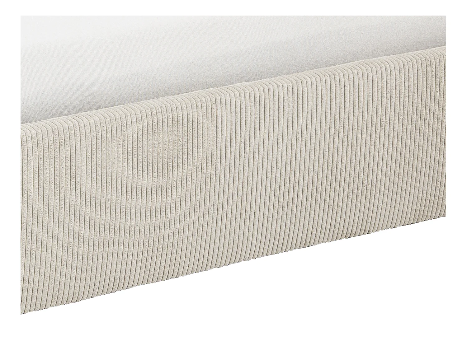 Bett mit Bettkasten - 180 x 200 cm - Cord - Cremefarben - PONTOS II von YSMÉE