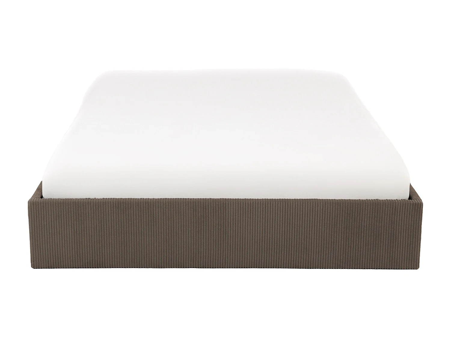 Bett mit Bettkasten - 160 x 200 cm - Cord - Braun - PONTOS II von YSMÉE