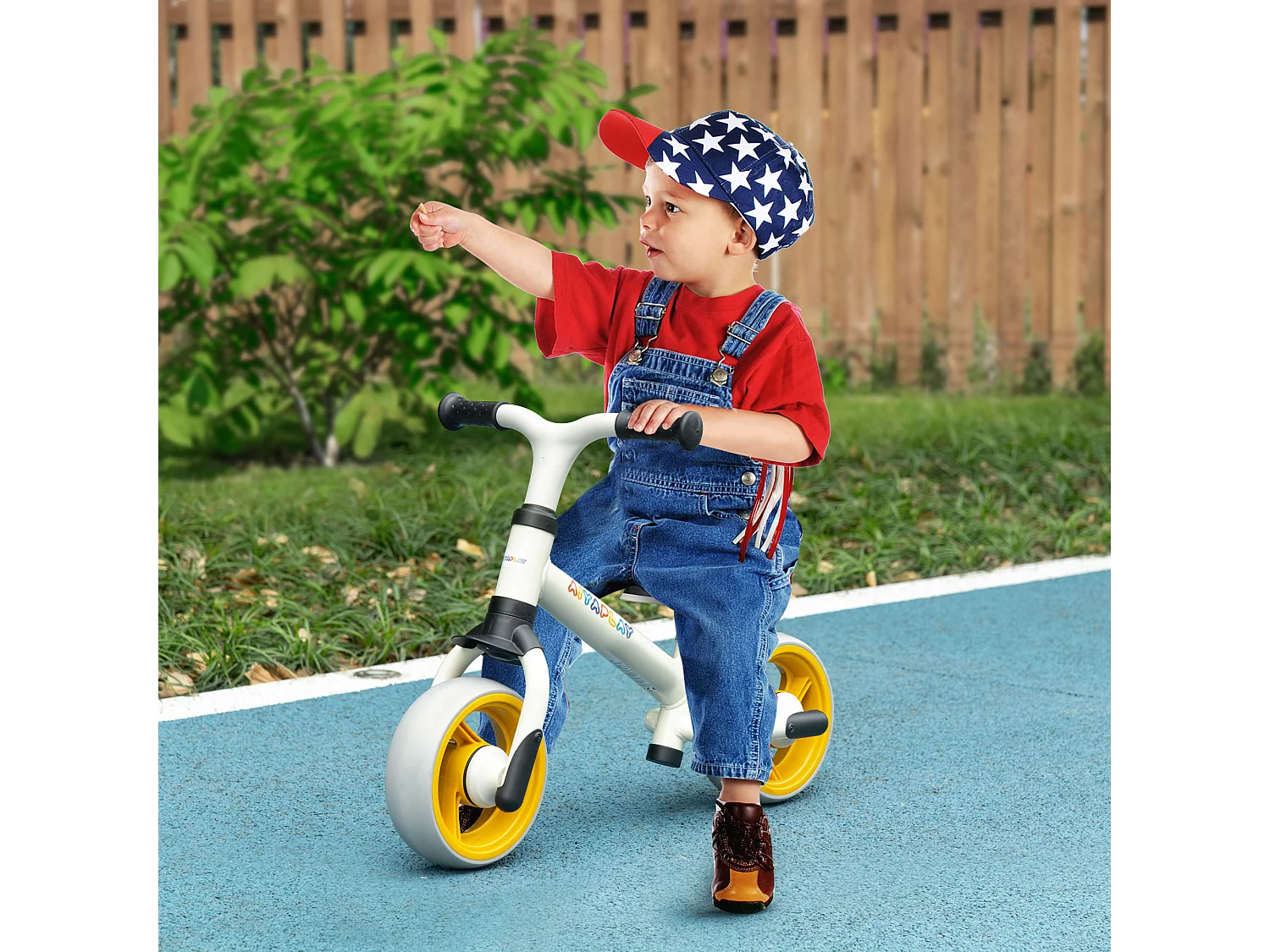 Draisienne enfant selle réglable roues EVA charge max. reco. 25 Kg acier crème