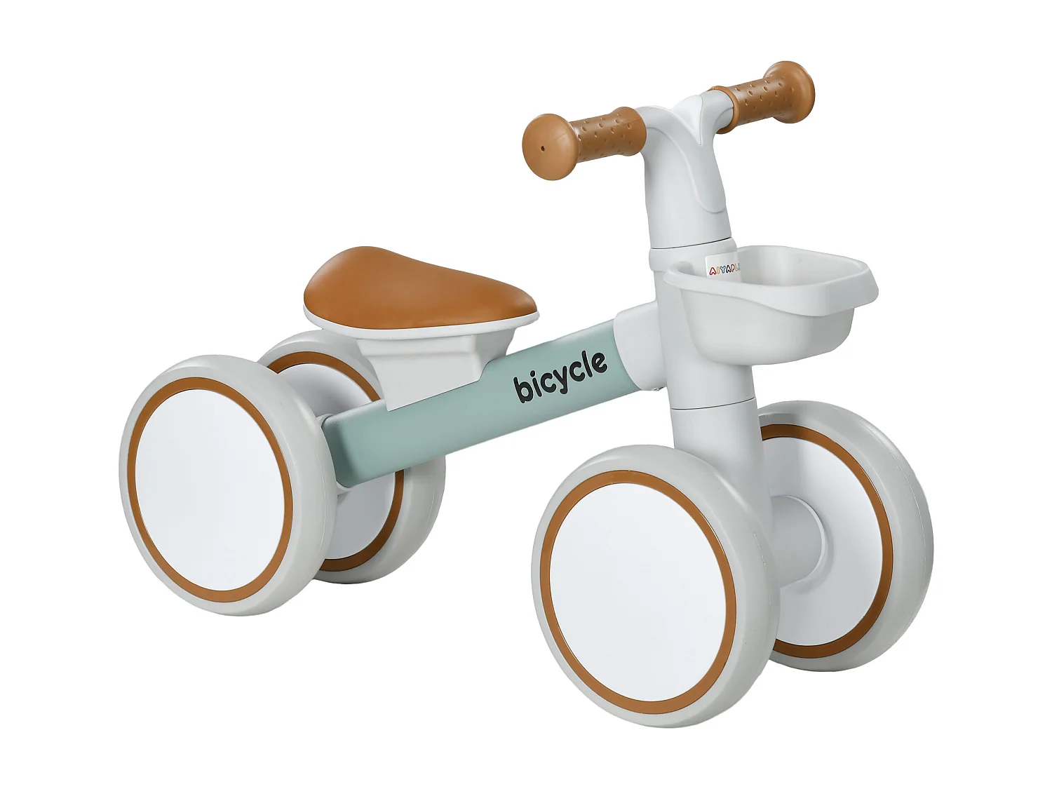 Draisienne enfant 4 roues évolutive - porteur - selle réglable, guidon ergonomique - cadre alu roues EVA vert