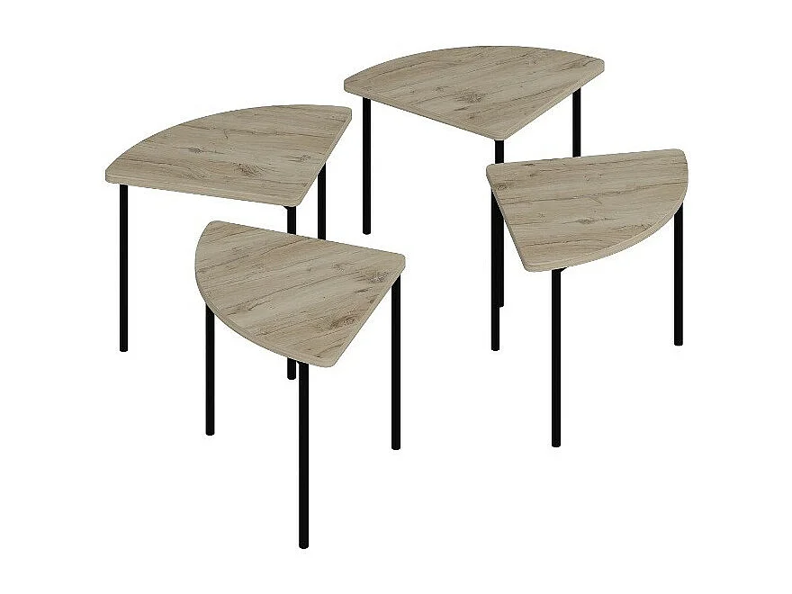 Table basse gigogne Emma 90 cm bois