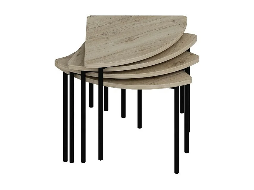 Table basse gigogne Emma 90 cm bois