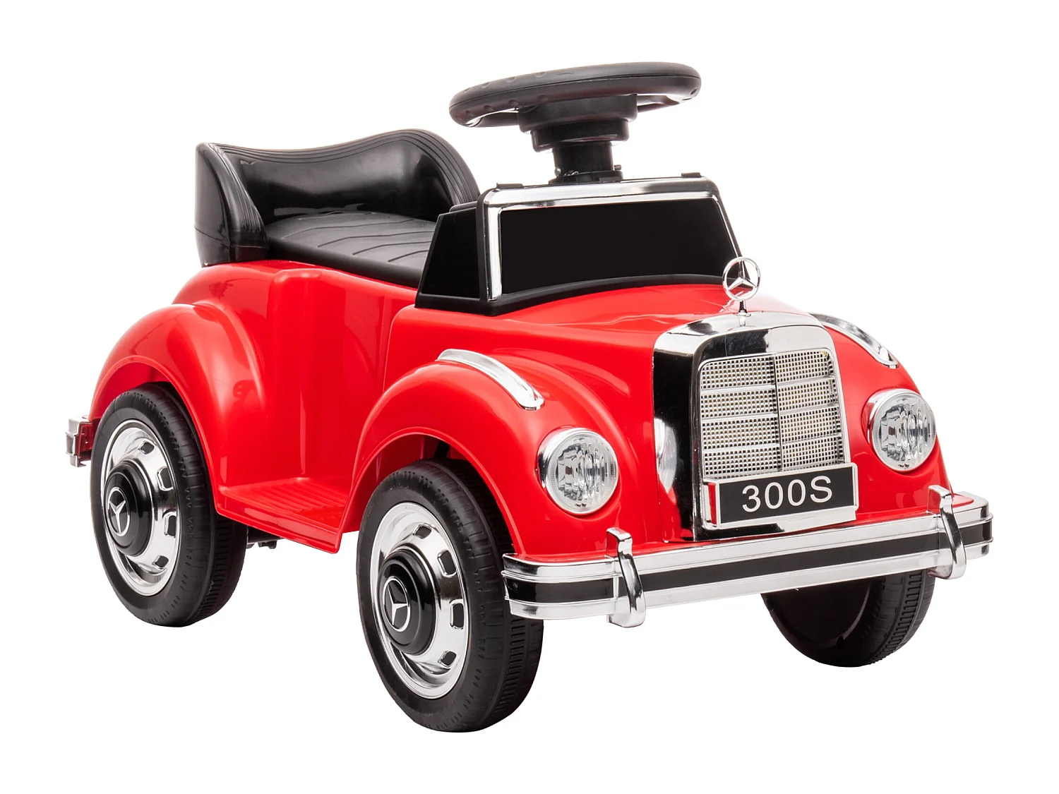 Porteur enfant voiture licence Mercedes-Benz 300S coffre butée arrière anti-basculement rouge