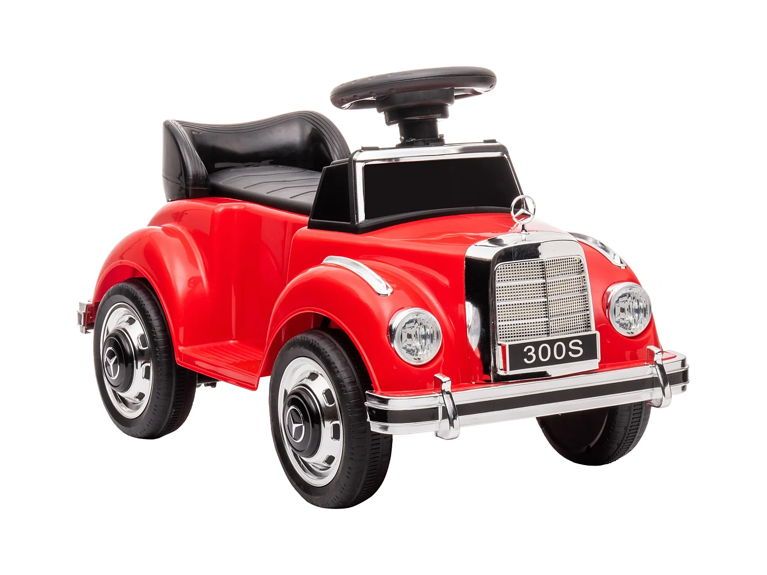 Porteur enfant voiture licence Mercedes-Benz 300S coffre butée arrière anti-basculement rouge