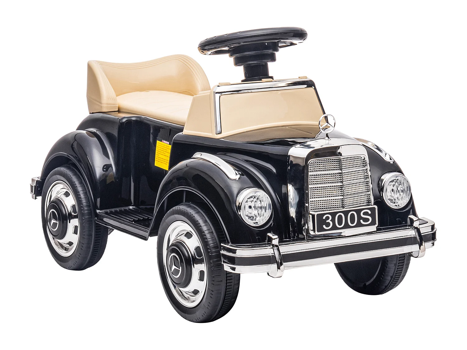 Porteur enfant voiture licence Mercedes-Benz 300S coffre butée arrière anti-basculement noir