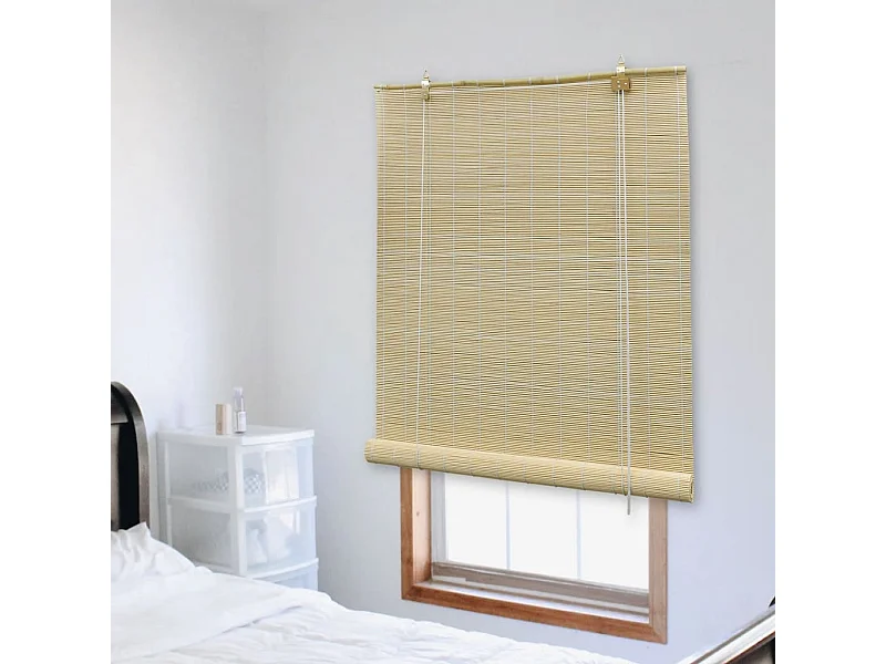 Tenda a rullo in bambù 140x220 cm Naturale