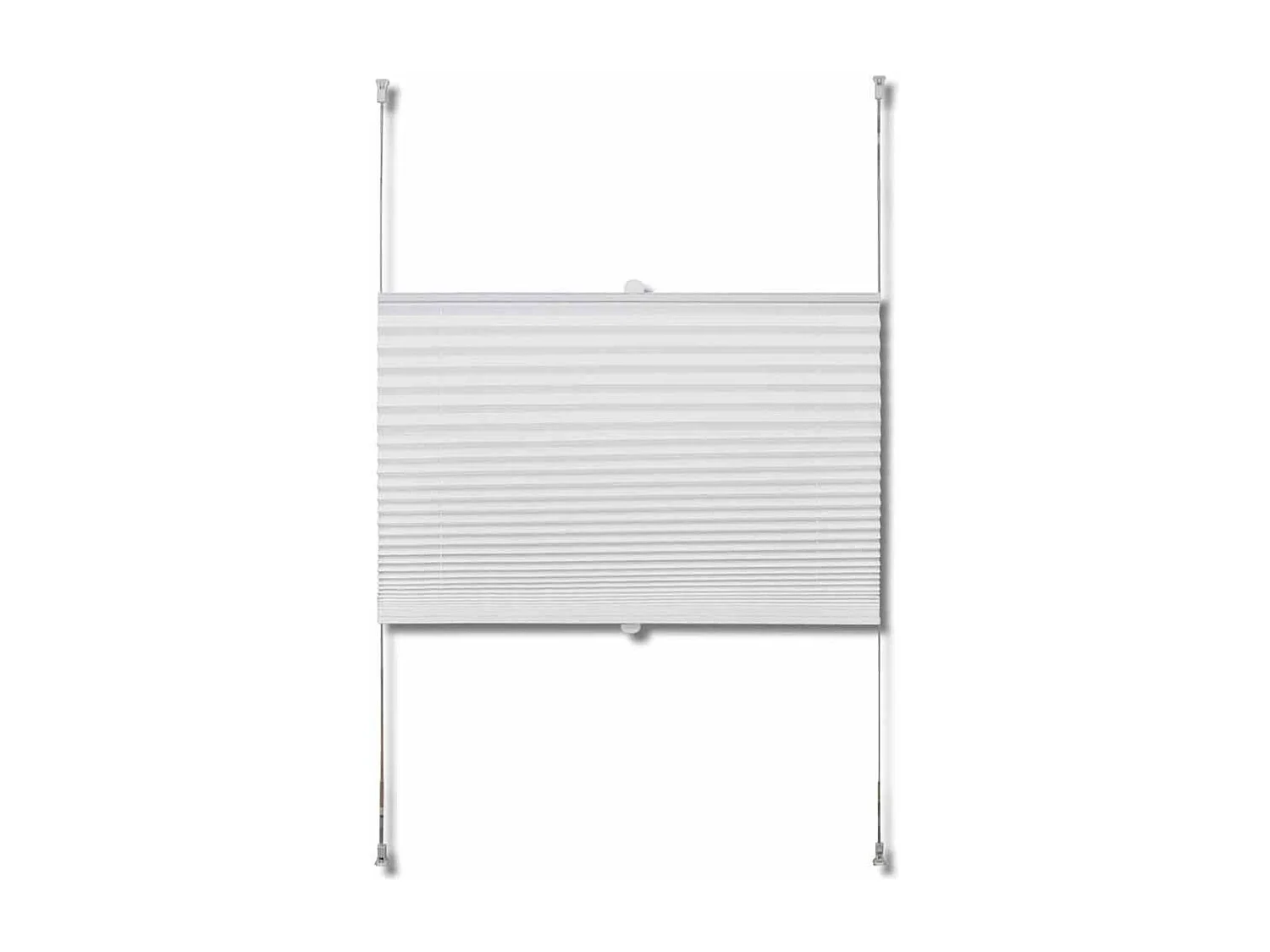 Cortina plissada 60x100 cm branca