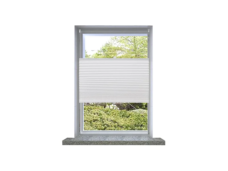 Tenda plissettata 90x125 cm Bianca