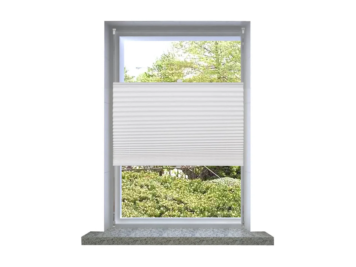 Store plissé 90x125 cm Blanc