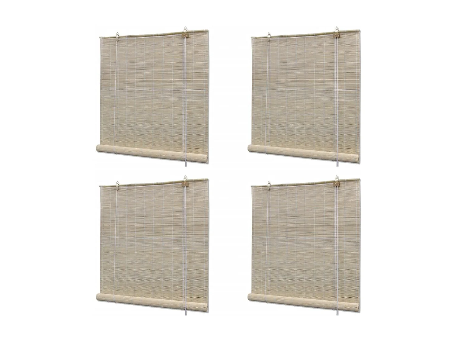 Stores à rouleau Bambou naturel 4 pcs 120x160 cm