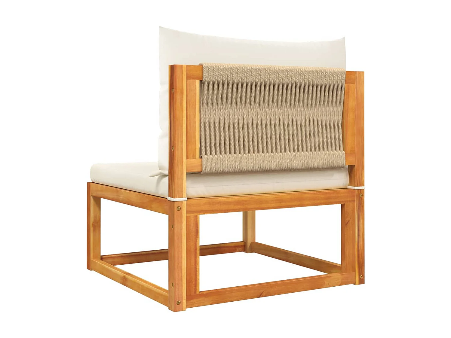 Muebles de jardín con cojines 4 piezas de madera maciza de acacia.