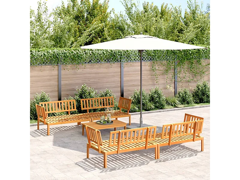 Salon palette de jardin 5 pcs bois d'acacia massif