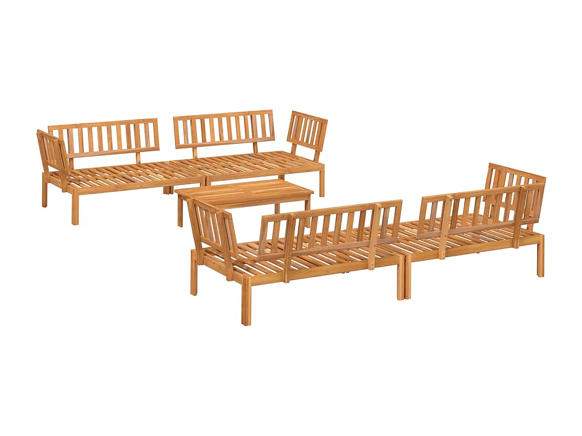 Salon palette de jardin 5 pcs bois d'acacia massif