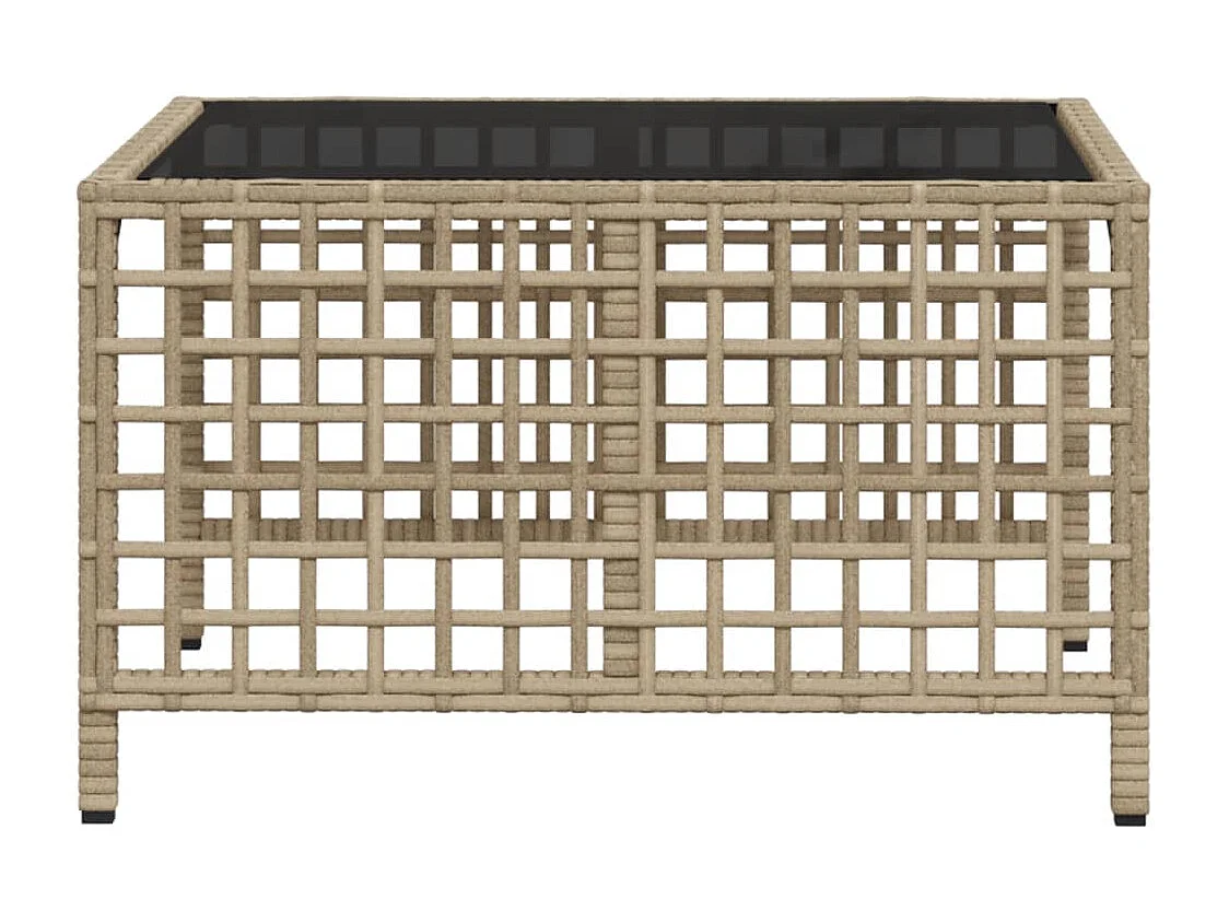 Salon de jardin d'angle avec coussins 3pcs beige résine tressée