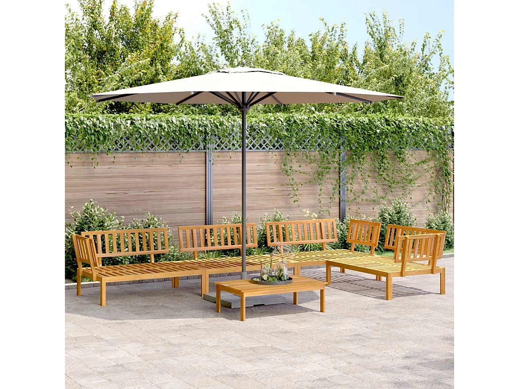 Salon palette de jardin 5 pcs bois d'acacia massif