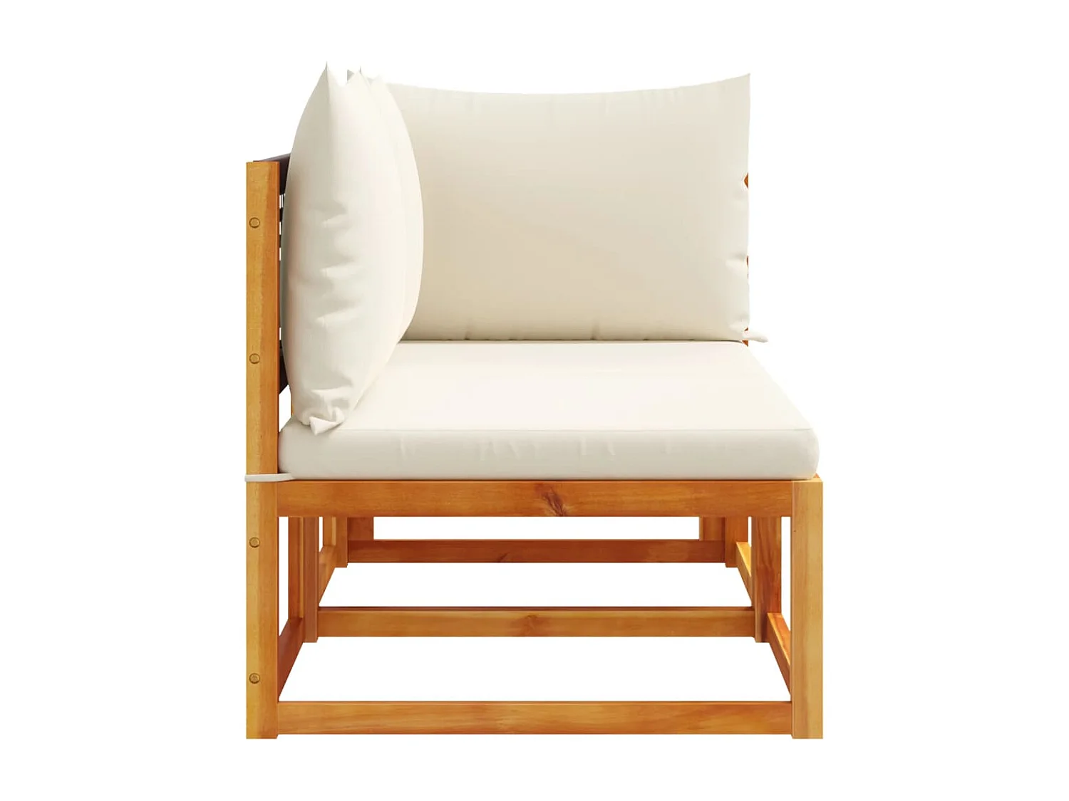 Gartensofa mit Kissen für 2 Personen aus massivem Akazienholz