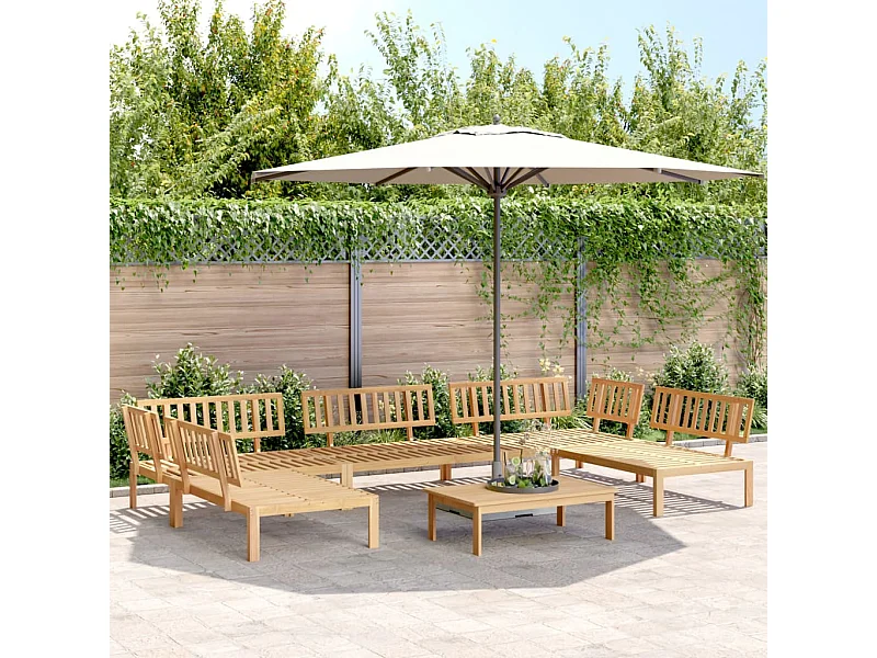 Salon palette de jardin 6 pcs bois d'acacia massif