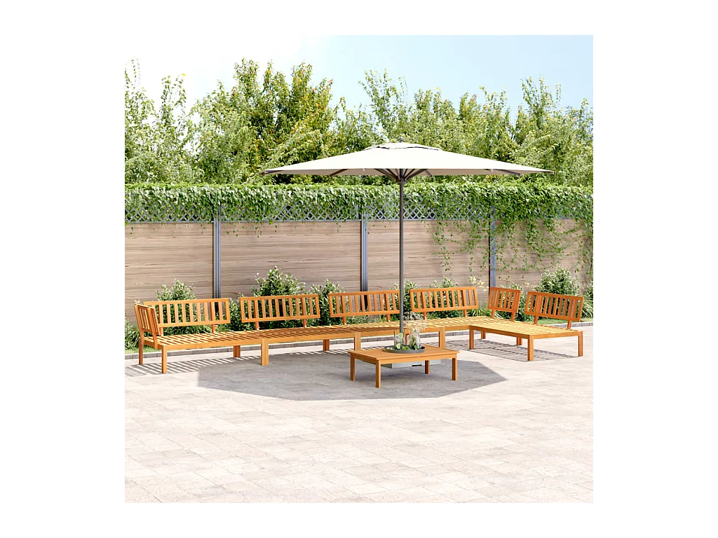 Salon palette de jardin 6 pcs bois d'acacia massif